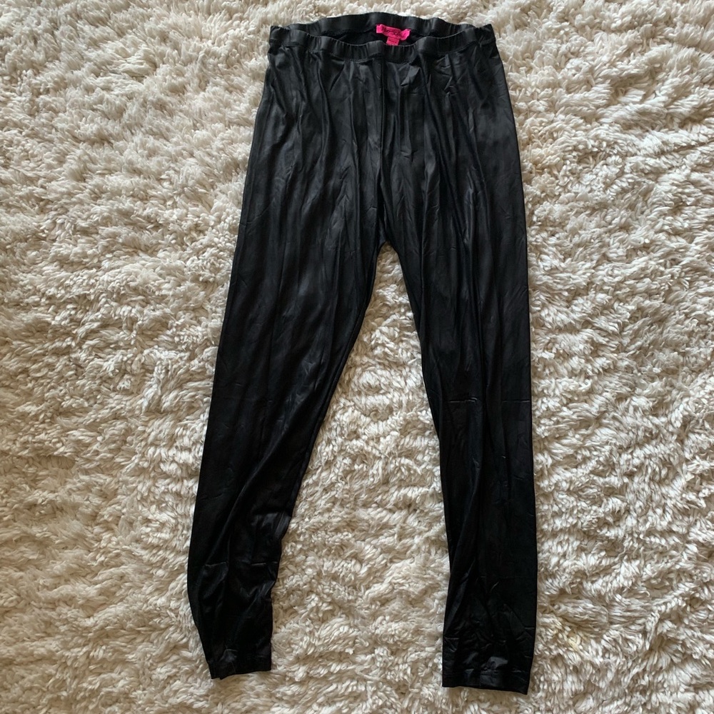 Betsey Johnson Faux leather leggings